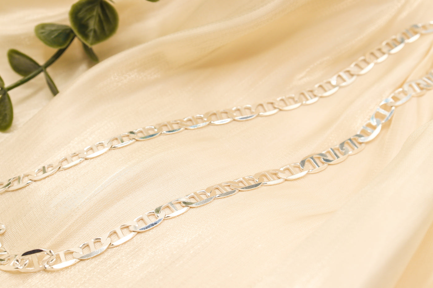 Silver 5.5MM Mariner Chain Necklace