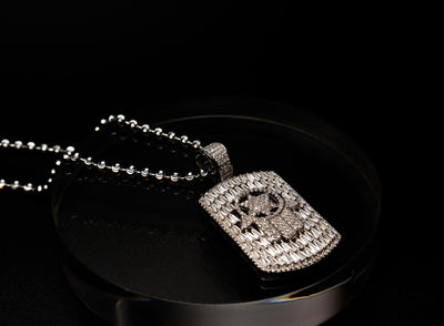 Sterling Silver Star Of David Hamsa Hand Tag Pendant