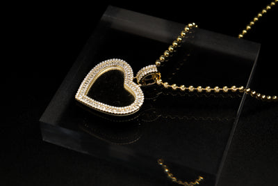 Sterling Silver Heart Picture Frame Pendant