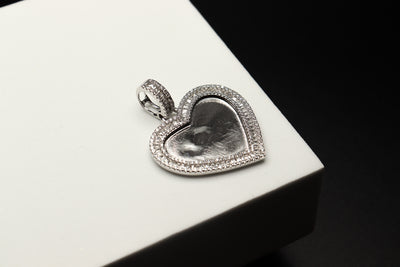 Sterling Silver Heart Picture Frame Pendant
