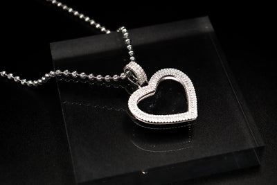 Sterling Silver Heart Picture Frame Pendant