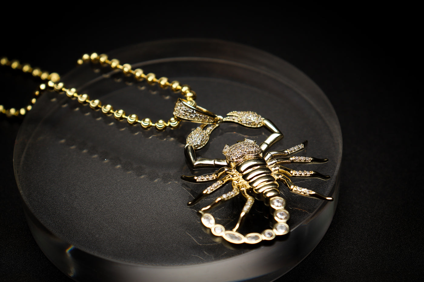 Sterling Silver Hip Hop Scorpion Charm Pendant