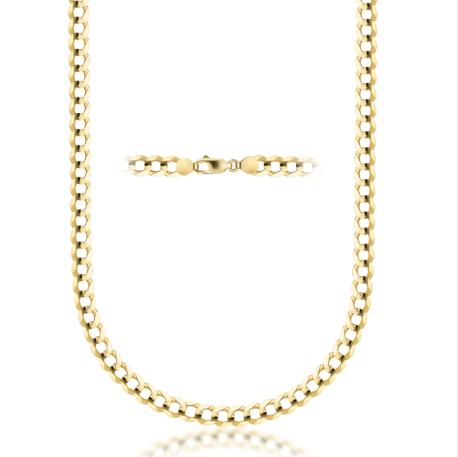 18K SOLID Thick Cuban Link Chain Necklace