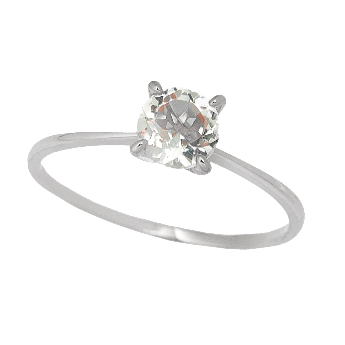 Silver Simple Gemstone Rings