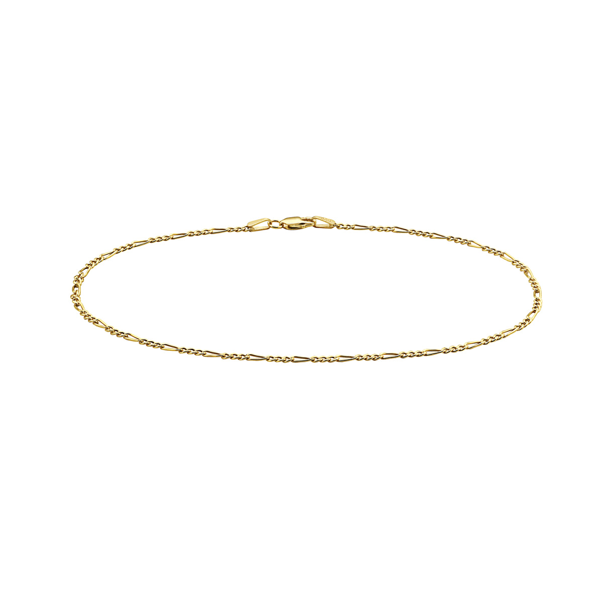 10K Gold Figaro 3+1 Link Chain Bracelet