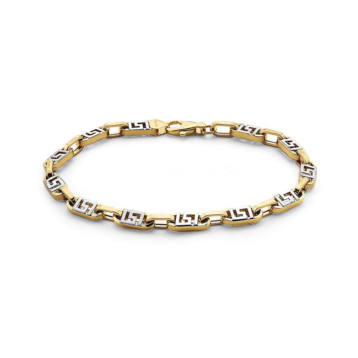 10K Gold Greek Key Designed Necklace