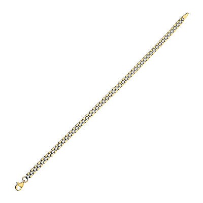10K Gold Patterned Chain Link Bracelet
